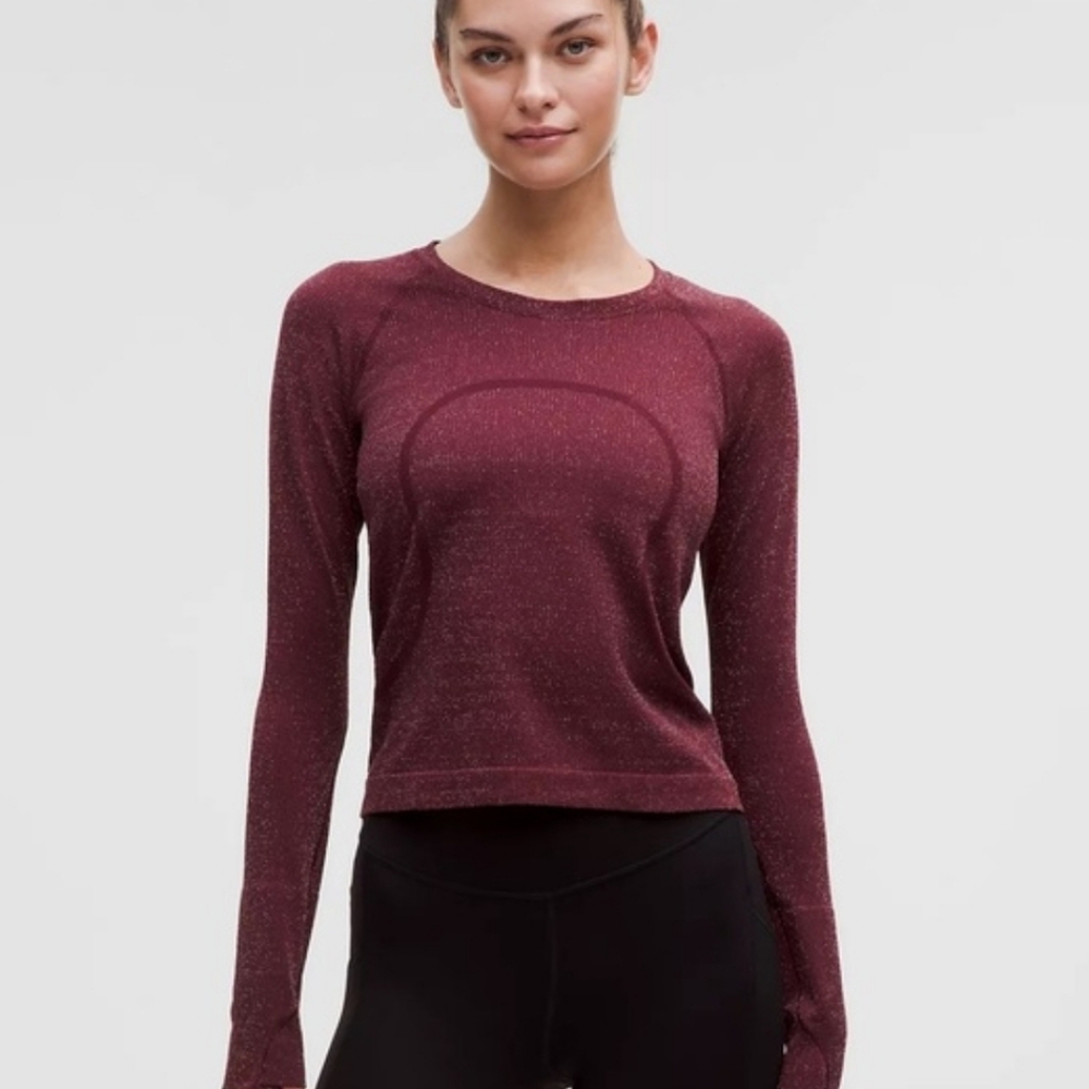 LULULEMON Swiftly Tech Long-Sleeve Shirt 2.0 Waist Length *Sparkle